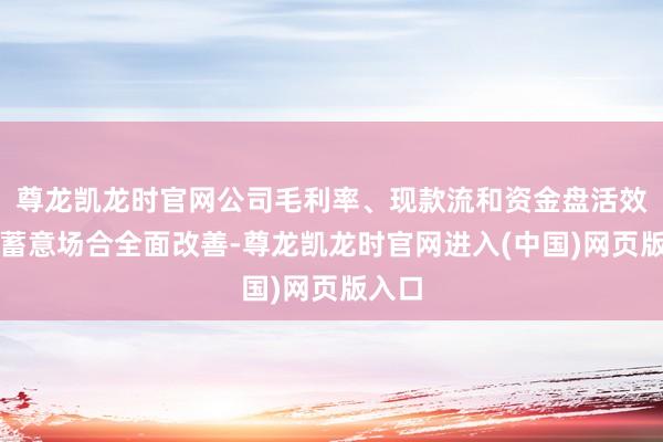 尊龙凯龙时官网公司毛利率、现款流和资金盘活效用等蓄意场合全面改善-尊龙凯龙时官网进入(中国)网页版入口